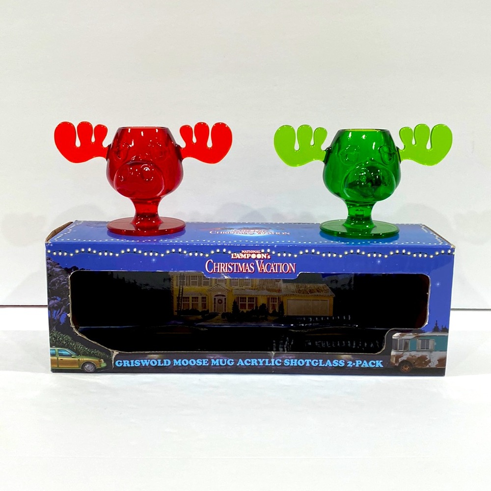 Christmas Vacation National Lampoon’s Griswold moose mug acrylic shot glass set
